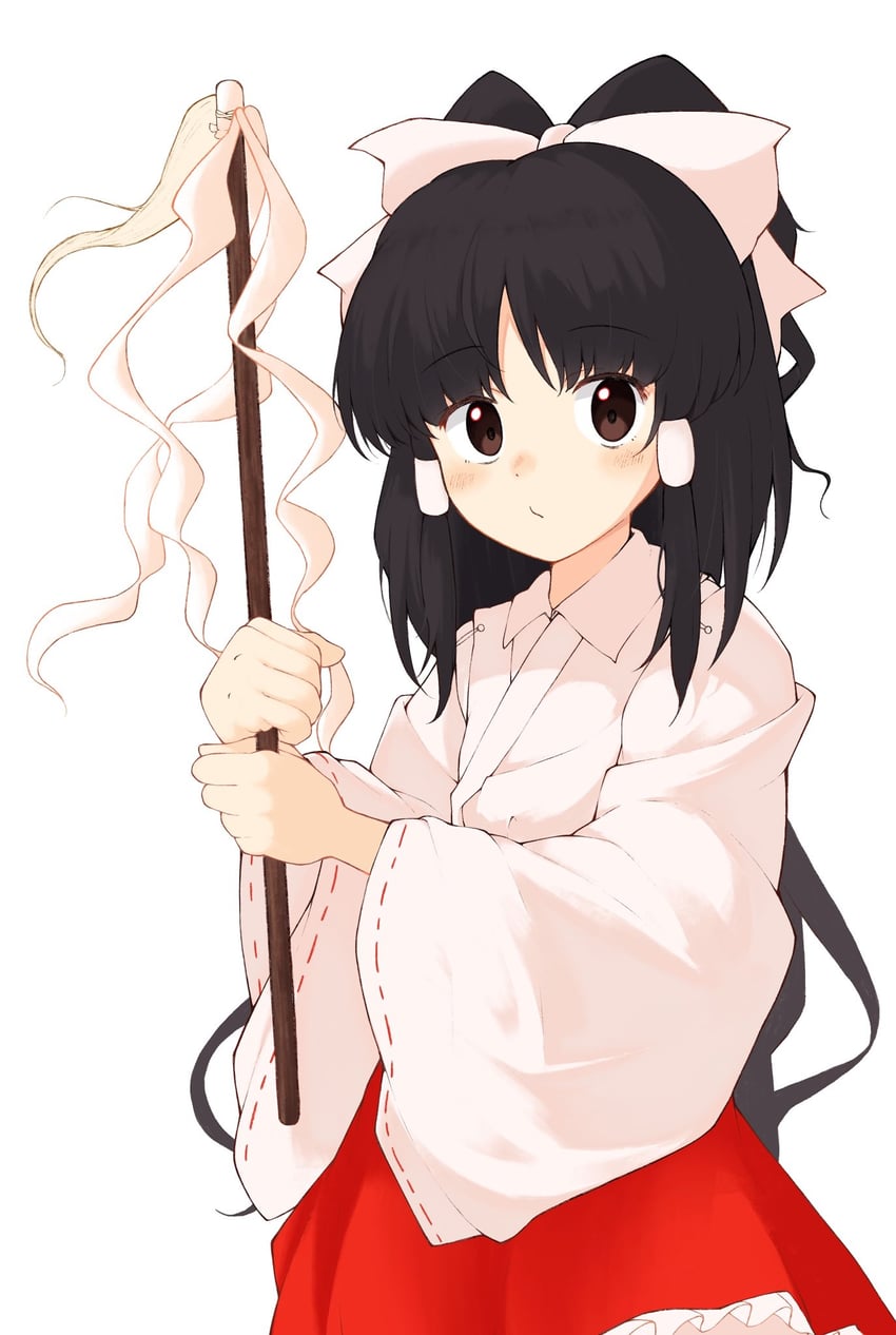hakurei reimu (touhou and 1 more) drawn by iyo_mamoru