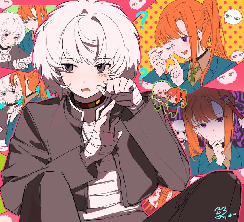 chidouin sara and kageyama ranmaru (kimi ga shine) drawn by yellowmao0509