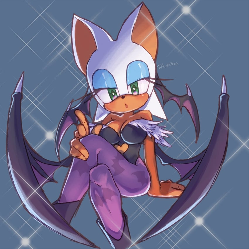 morrigan aensland and rouge the bat (sonic and 1 more) drawn by konjiki_ringo