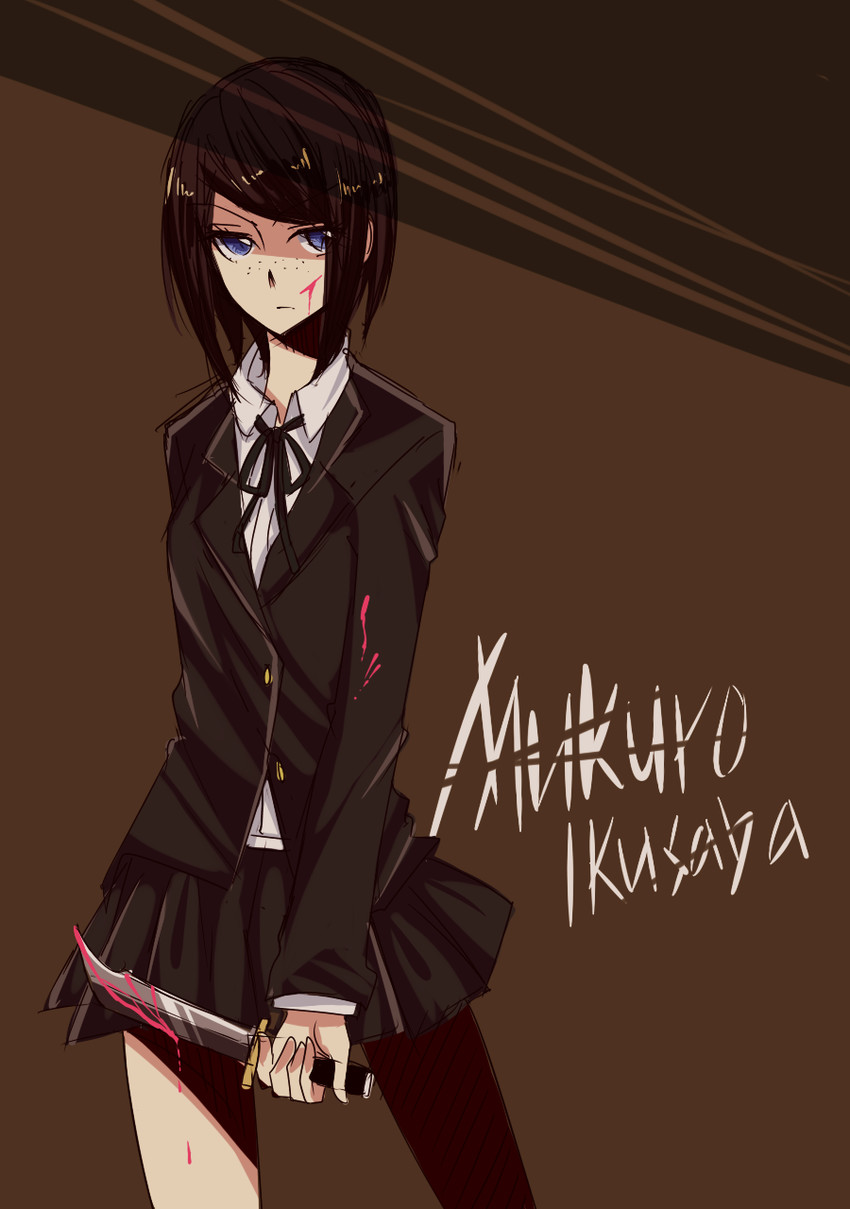 ikusaba mukuro (danganronpa and 1 more) drawn by namiey