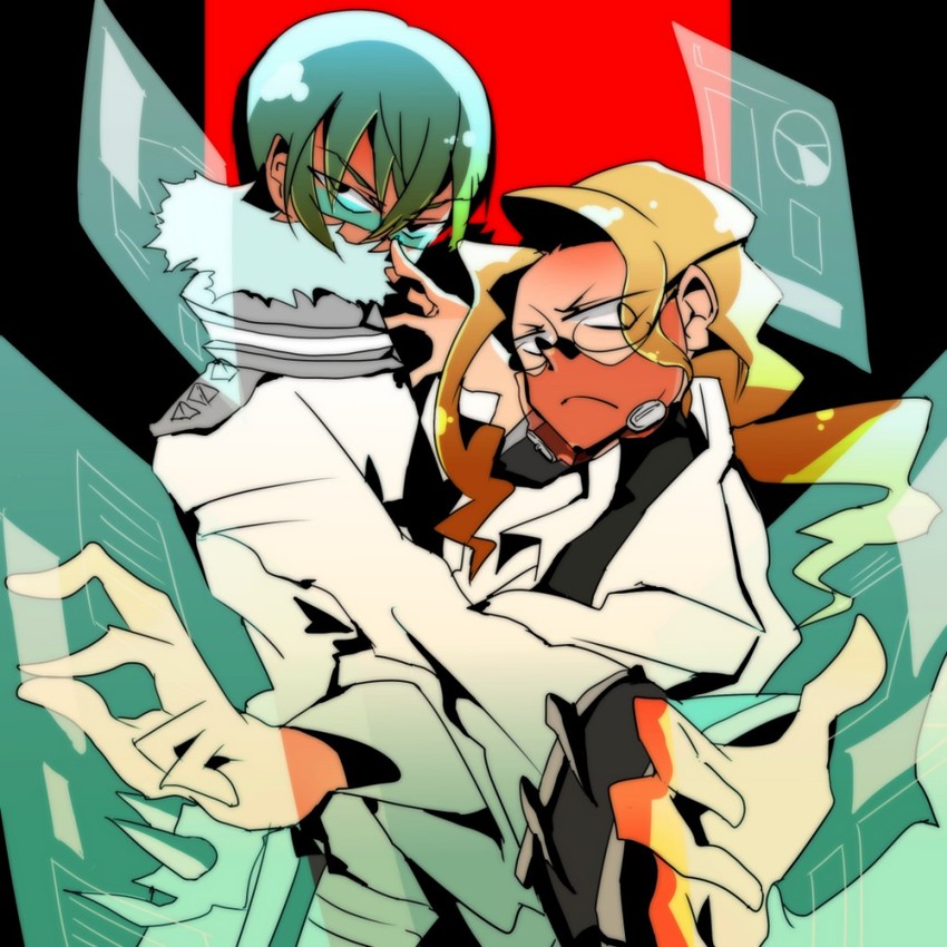 inumuta houka and iori shirou (kill la kill) drawn by koshoro