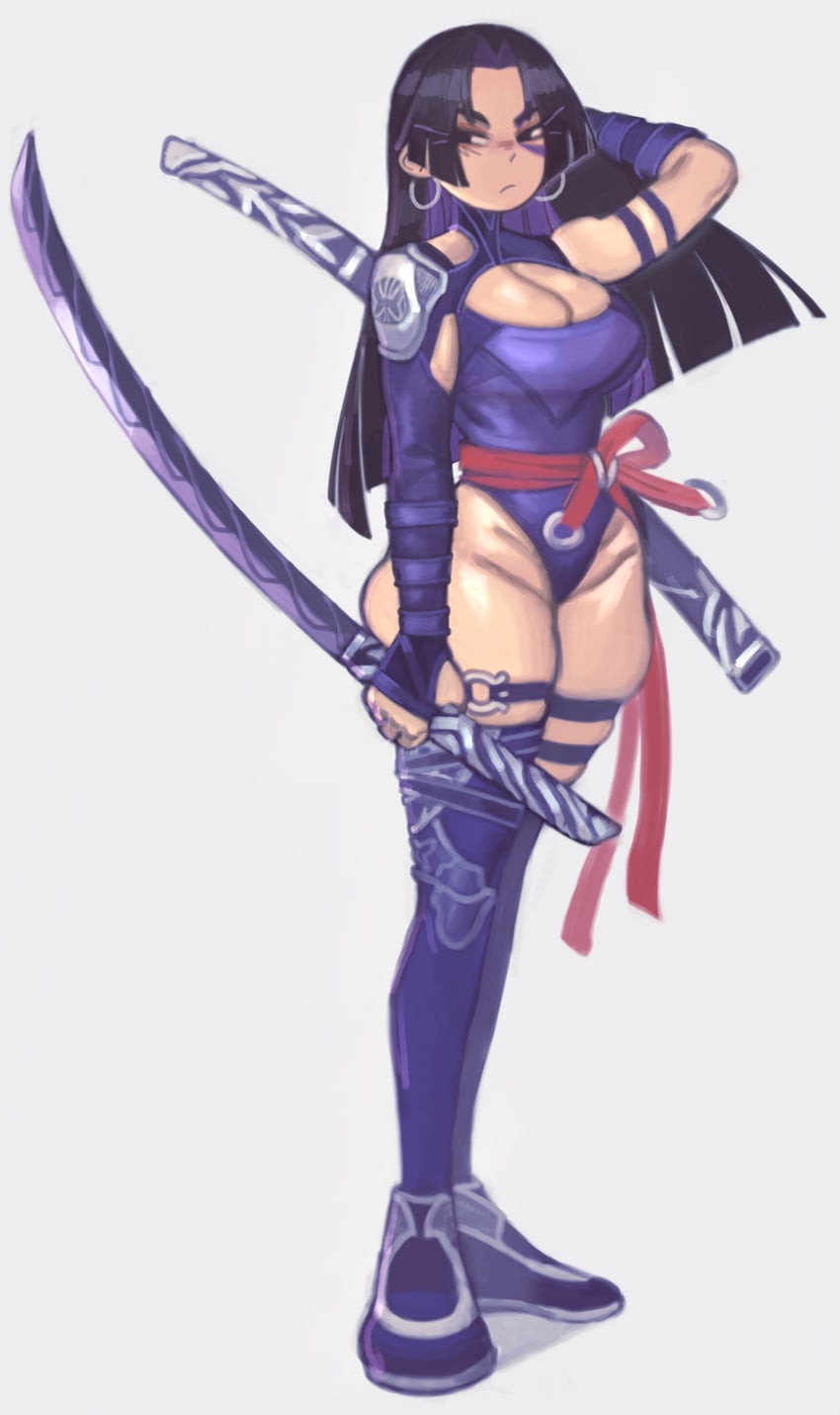 psylocke (marvel and 2 more) drawn by kelvin_hiu
