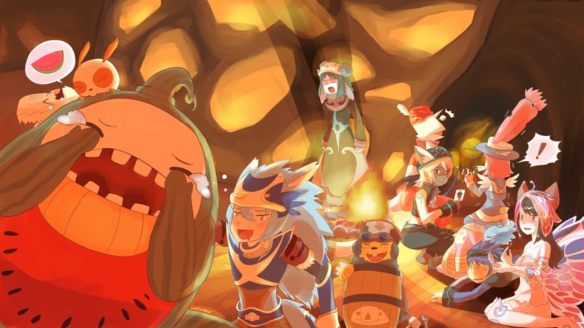 rabbit, wolf, sheep, monkey, bat, and 7 more (12tailsonline) drawn by warinmon