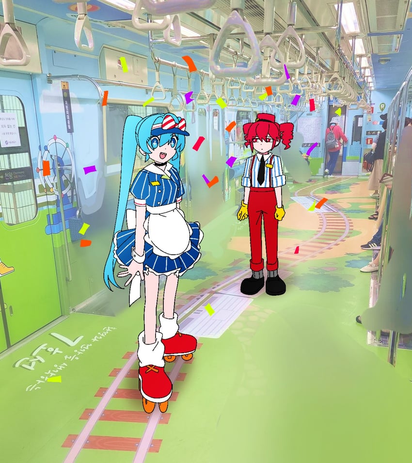 hatsune miku and kasane teto (vocaloid and 3 more) drawn by eolteoheug