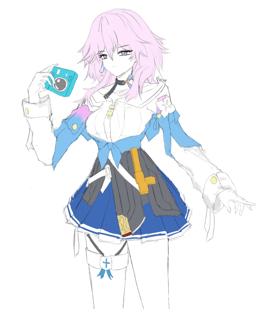 march 7th (honkai and 1 more) drawn by gwyn_rtrd