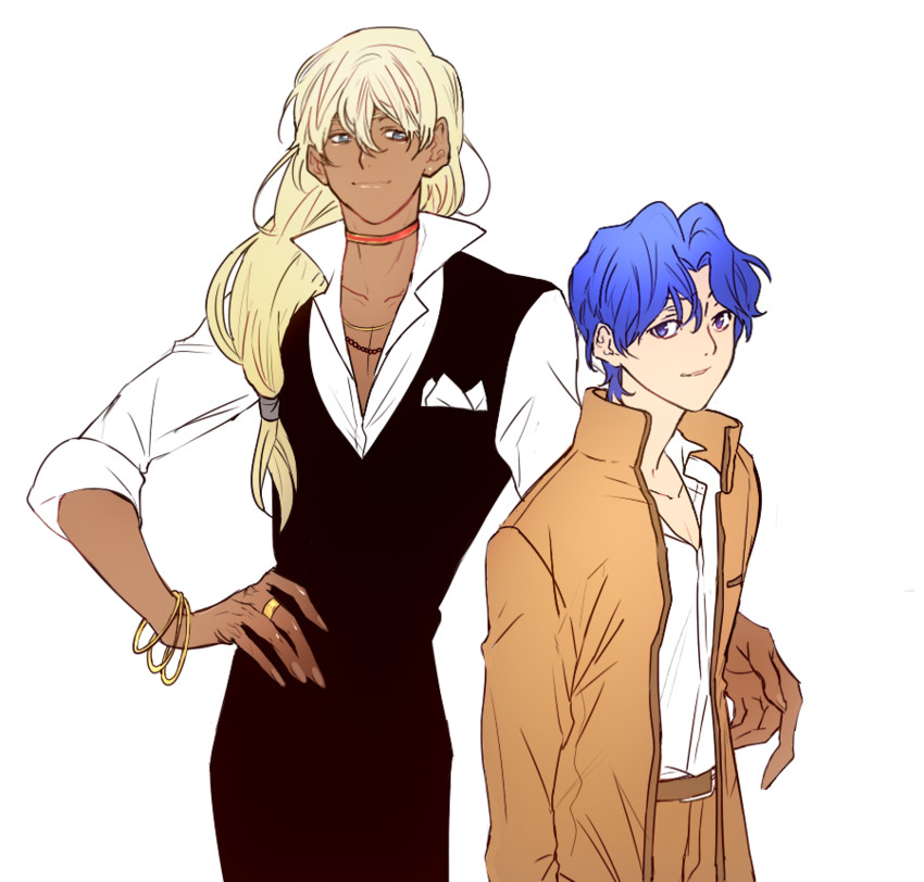 matou shinji and atram galiast (fate and 1 more) drawn by dognong