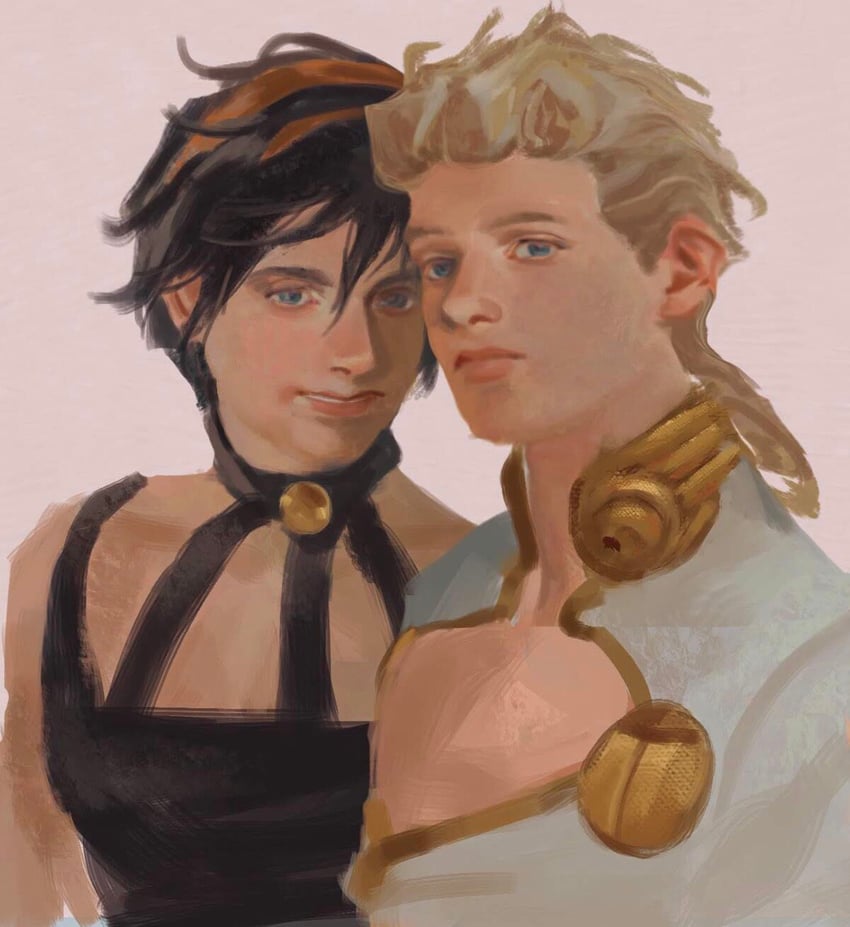 giorno giovanna and narancia ghirga (jojo no kimyou na bouken and 1 more) drawn by danart14020
