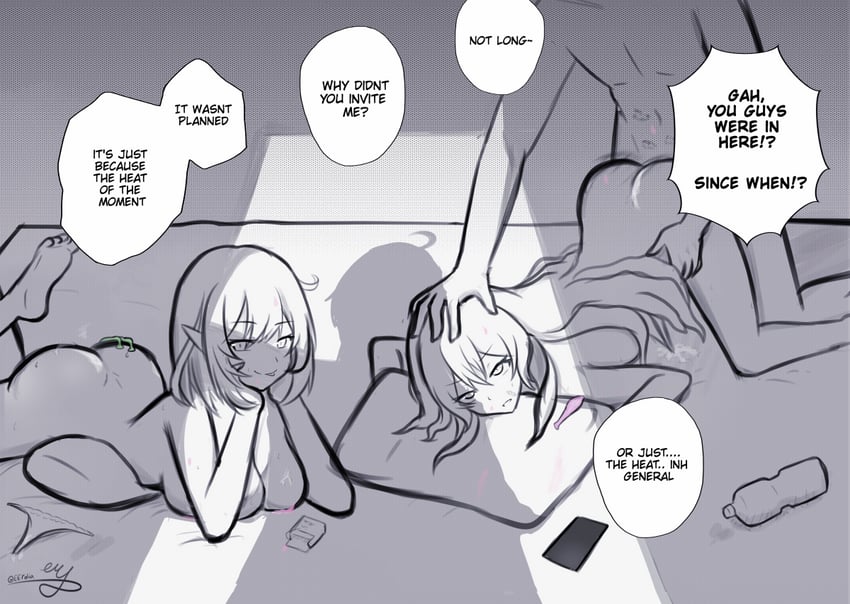 elysia, kiana kaslana, and mobius (honkai and 1 more) drawn by eruda_erudia