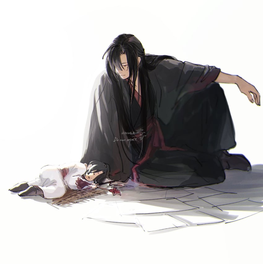 wei wuxian and lan sizhui (modao zushi) drawn by 1010923