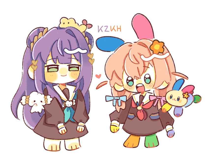 hinoshita kaho, otomune kozue, usahana, cogimyun, and ebifurai (love live! and 2 more) drawn by baboomasu