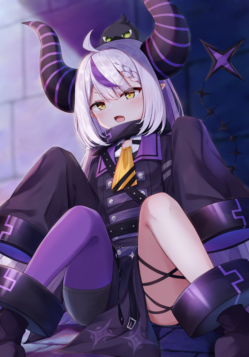 la+ darknesss and crow (hololive) drawn by shishou_(doragyurosu)