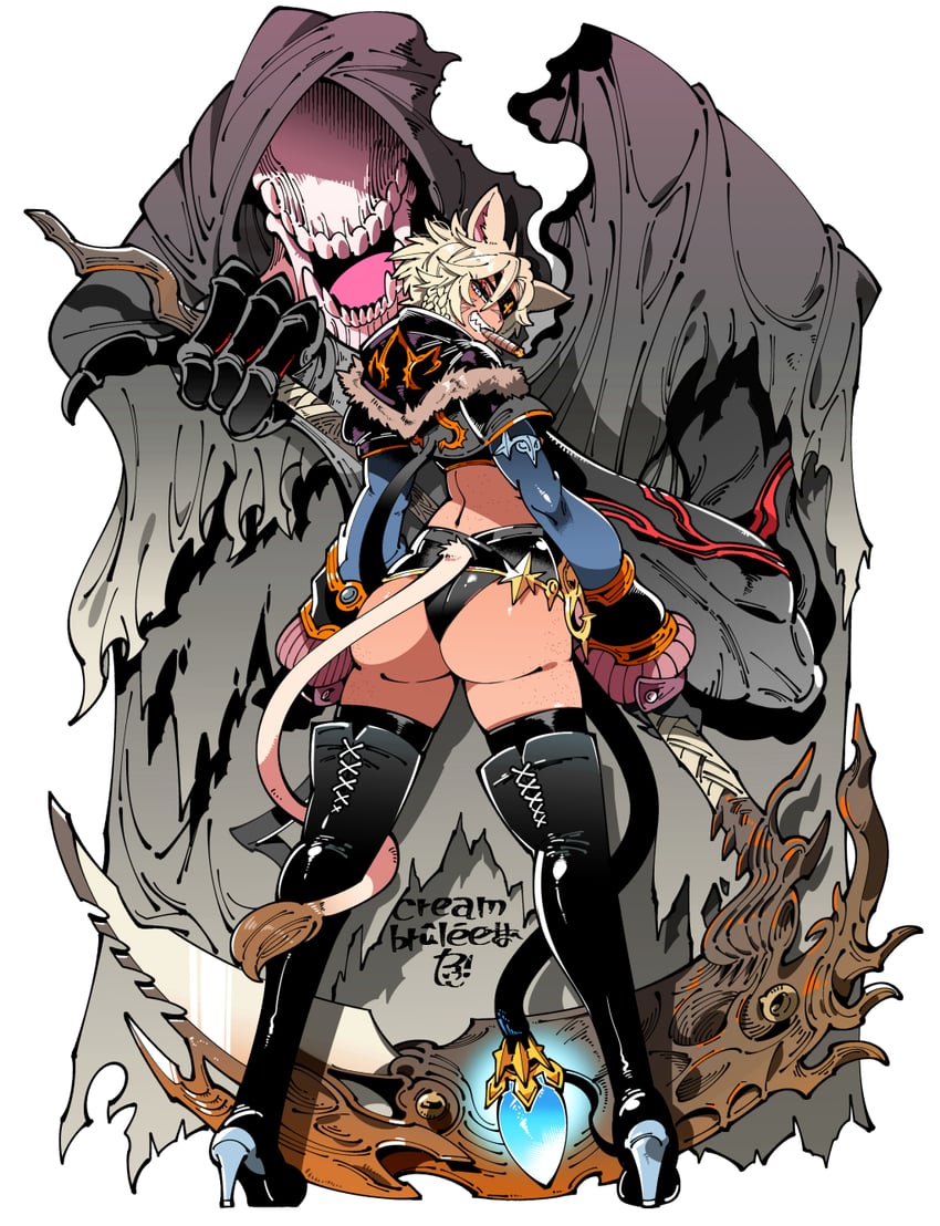 warrior of light and voidsent (final fantasy and 1 more) drawn by kafun