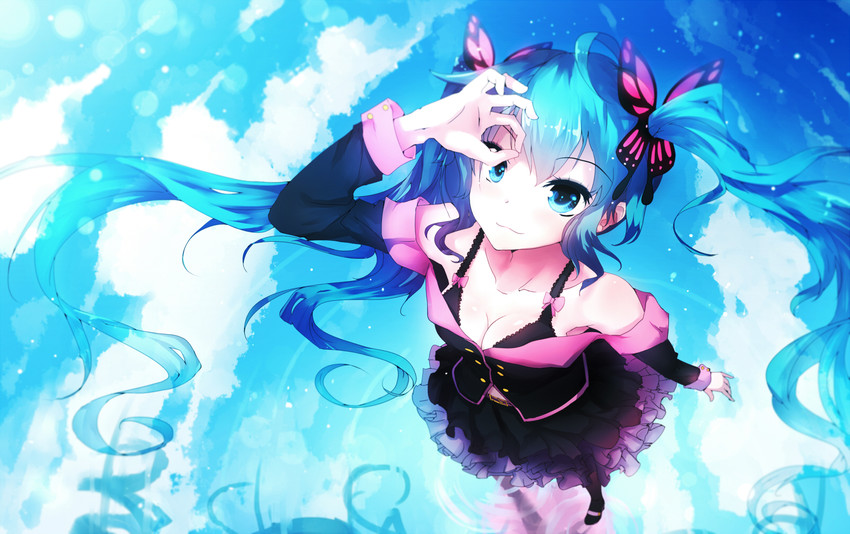 hatsune miku (vocaloid and 3 more) drawn by qys3