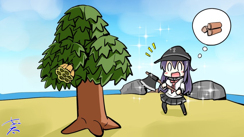 akatsuki (kantai collection and 1 more) drawn by nyonyonba_tarou