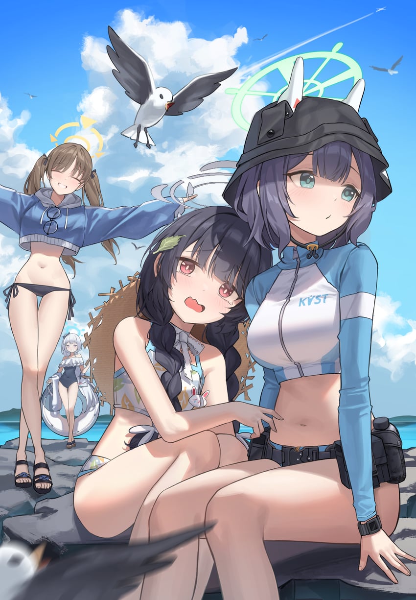 miyu, miyako, saki, and moe (blue archive) drawn by mansu_(user_pnmp4287)