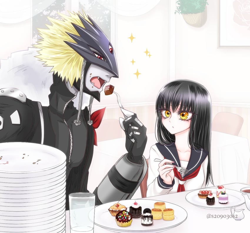 beelzebumon (original and 1 more) drawn by kumi_(s2o9o3os2)