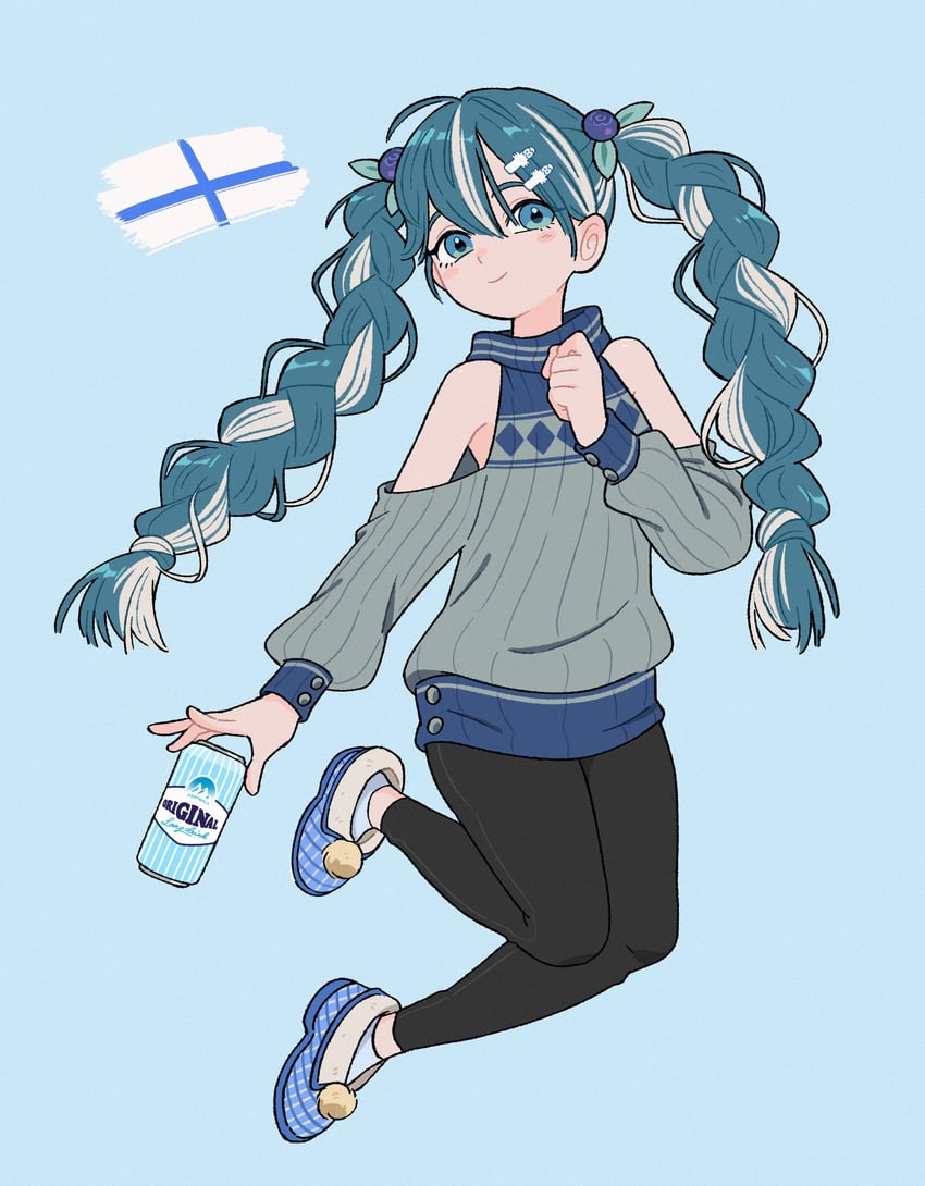 hatsune miku and finnish miku (vocaloid and 1 more) drawn by doodlelotl