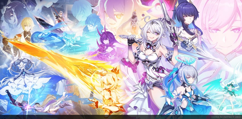 kiana kaslana, raiden mei, bronya zaychik, seele vollerei, elysia, and 10 more (honkai and 1 more)