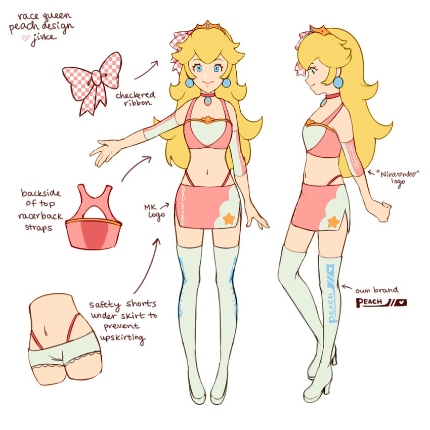 princess peach (mario and 1 more) drawn by jivke