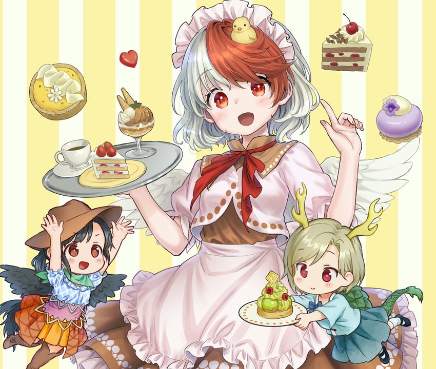 kicchou yachie, kurokoma saki, and niwatari kutaka (touhou) drawn by ama-tou