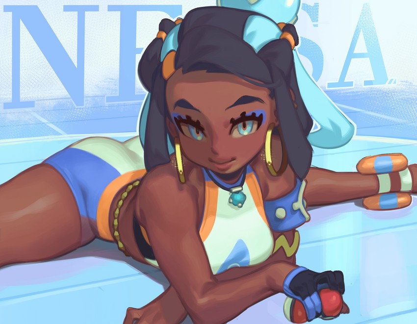 nessa (pokemon and 1 more) drawn by gloss_(hotglossed)