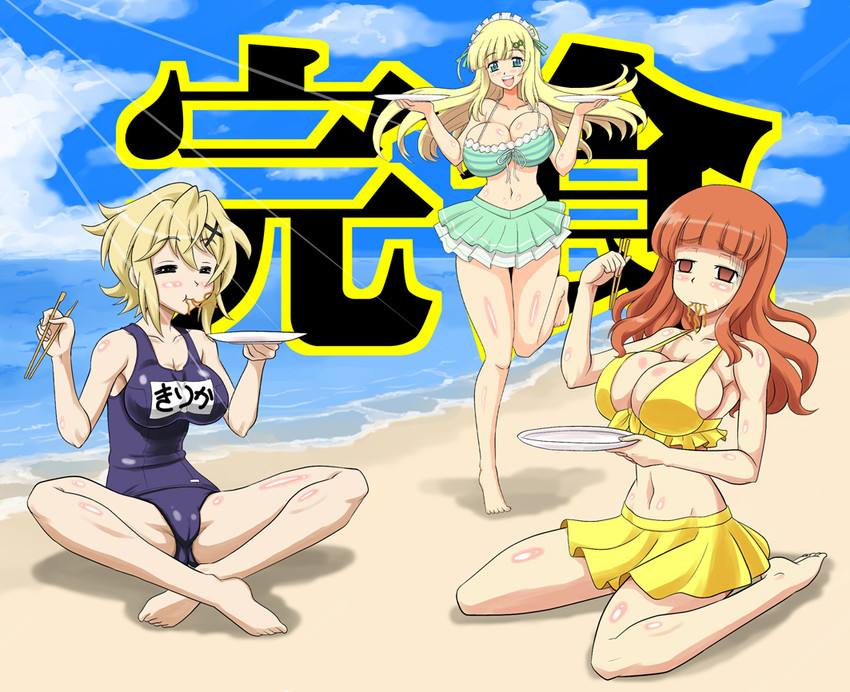takebe saori, akatsuki kirika, yomi, and kayano ai (girls und panzer and 3 more) drawn by mutsuya