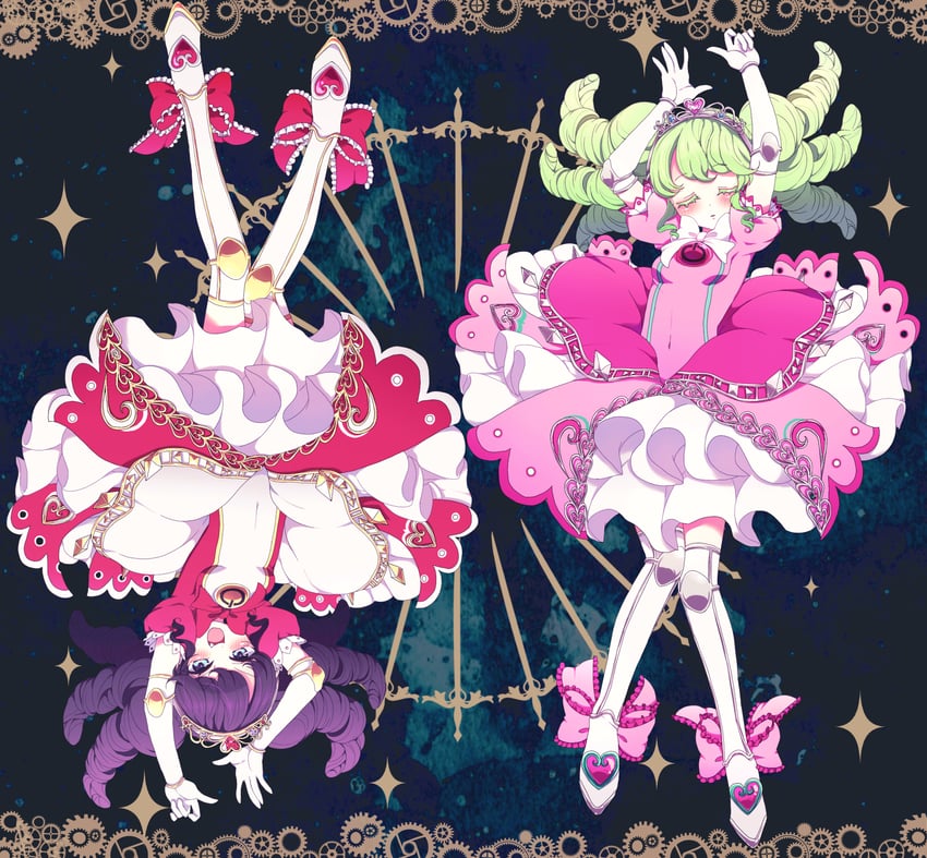 falulu and gaaruru (pretty series and 1 more) drawn by marueri