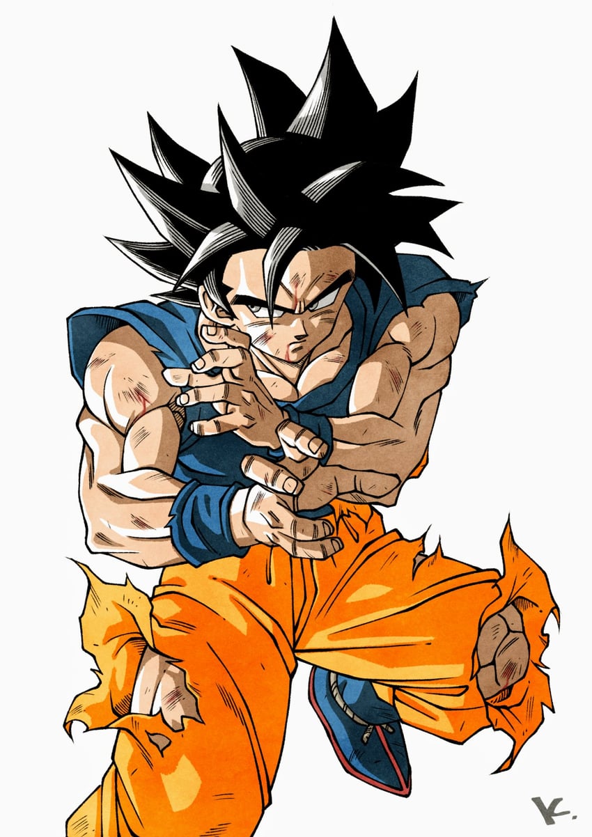 son goku (dragon ball and 1 more) drawn by kakeru_(dbskakeru)