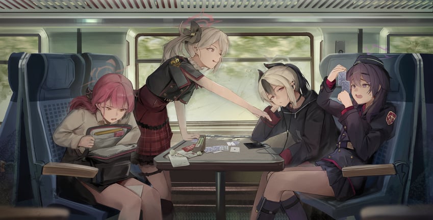 kayoko, aru, mutsuki, and haruka (blue archive) drawn by yunkkker