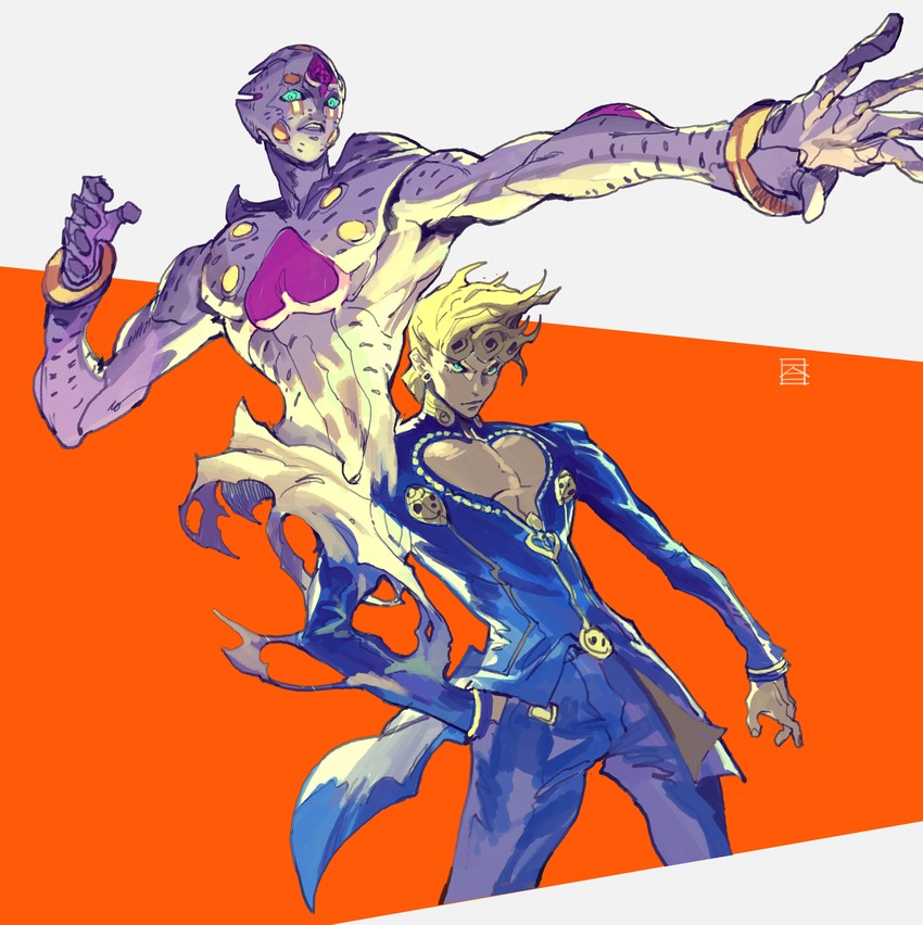 giorno giovanna and gold experience requiem (jojo no kimyou na bouken and 1 more) drawn by kai_chang