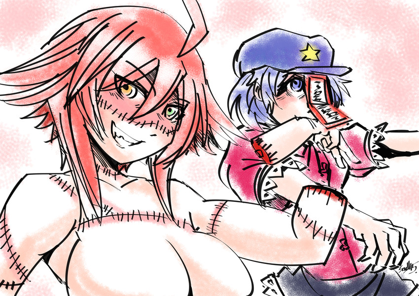 miyako yoshika and zombina (touhou and 1 more) drawn by scull