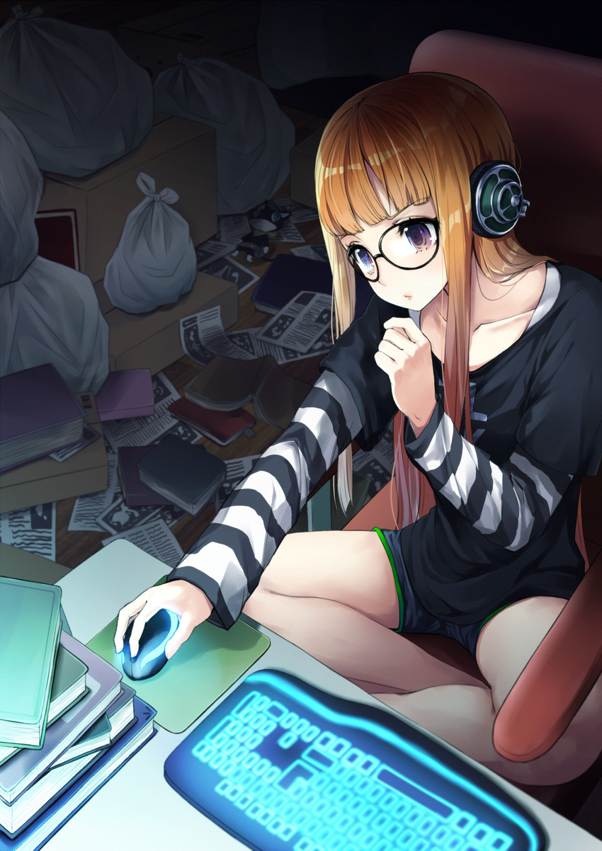 sakura futaba (persona and 1 more) drawn by vsi0v