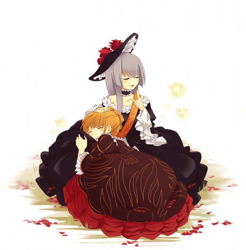 beatrice and virgilia (umineko no naku koro ni) drawn by kamiture