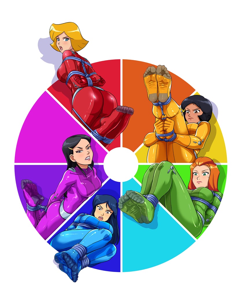 alex, clover, sam, mandy, and britney (totally spies) drawn by lost_one_zero