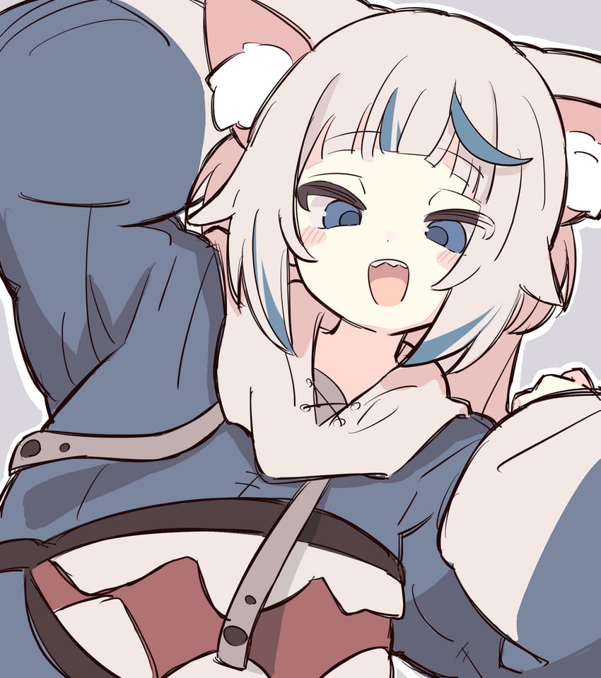 gawr gura (hololive and 1 more) drawn by n40a1
