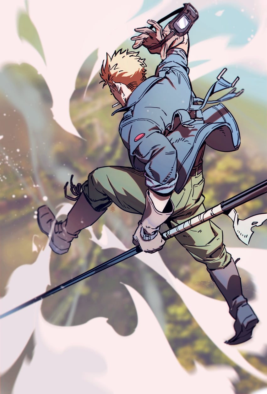 cid highwind (final fantasy and 1 more) drawn by peonrin