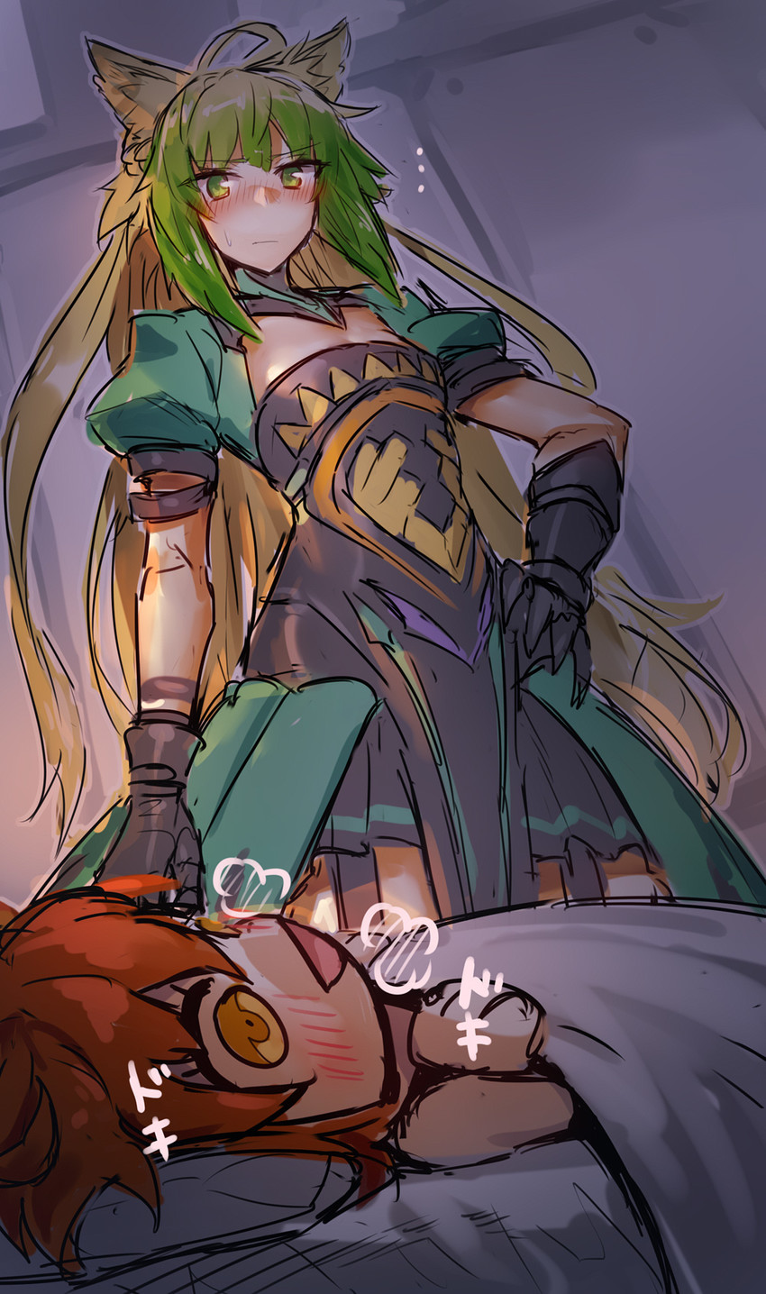 fujimaru ritsuka and atalanta (fate and 1 more) drawn by melon22