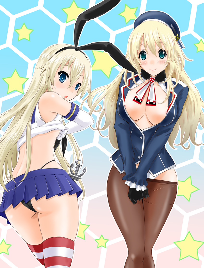 shimakaze and atago (kantai collection) drawn by neko_danshaku