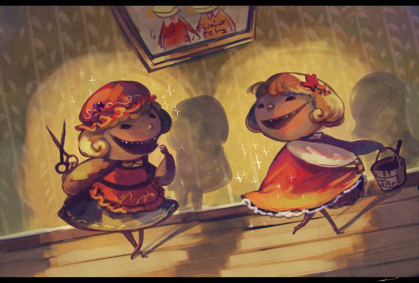 aki minoriko and aki shizuha (touhou) drawn by koto_inari