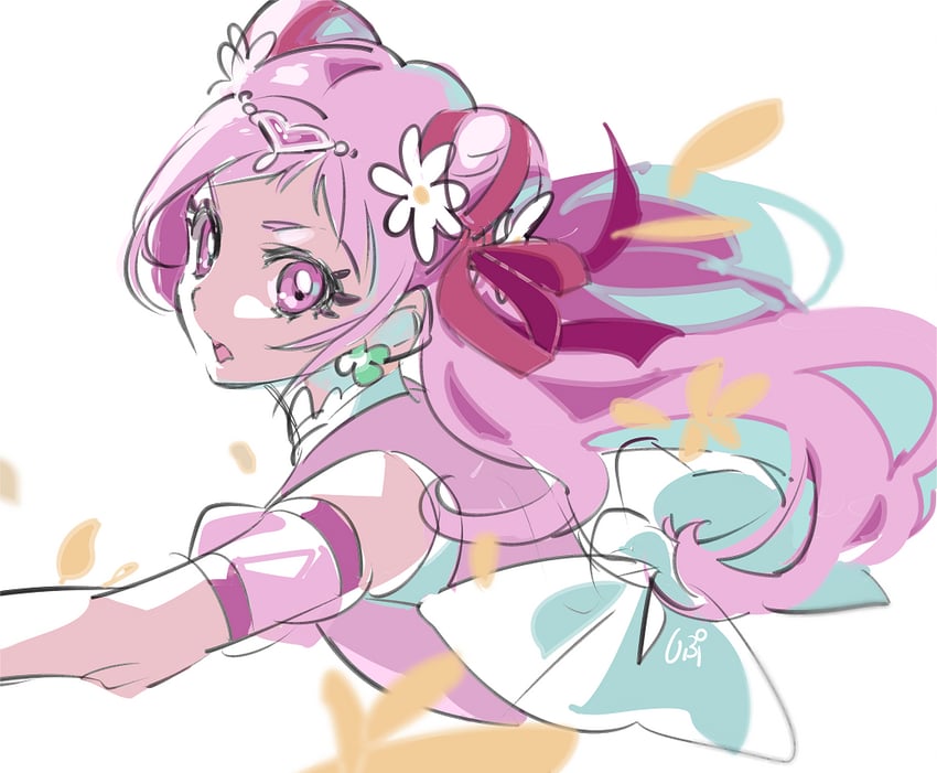 nono hana and cure yell (precure and 1 more) drawn by shipu_(gassyumaron)
