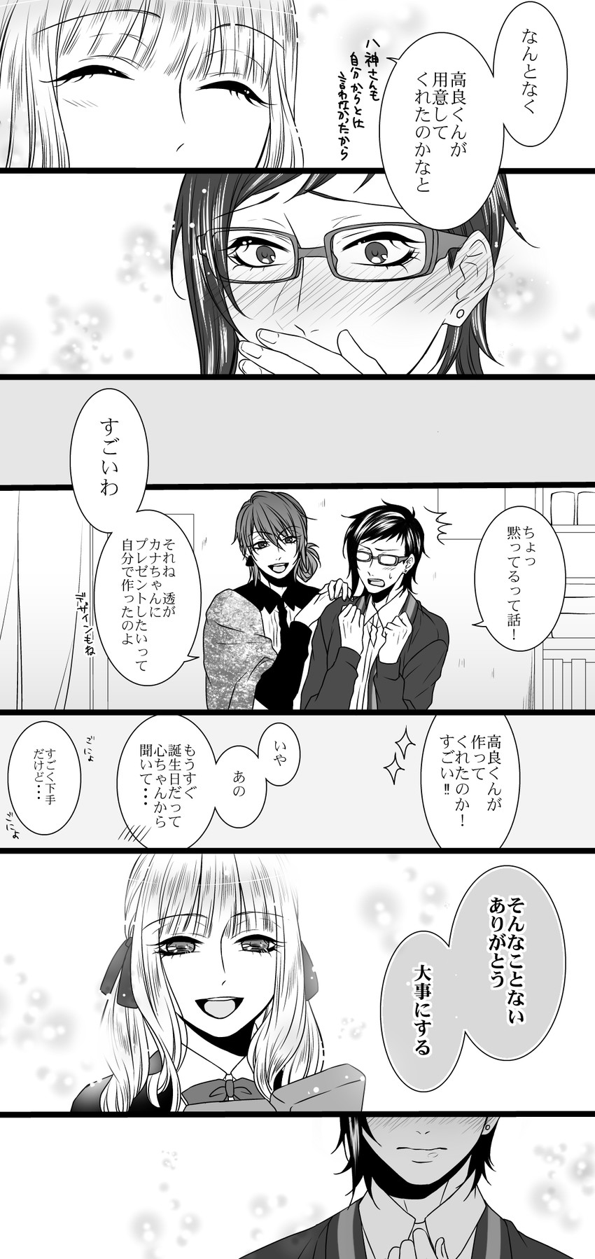 fujita canaria, takara tooru, and yagami sakura (original) drawn by takase_hina