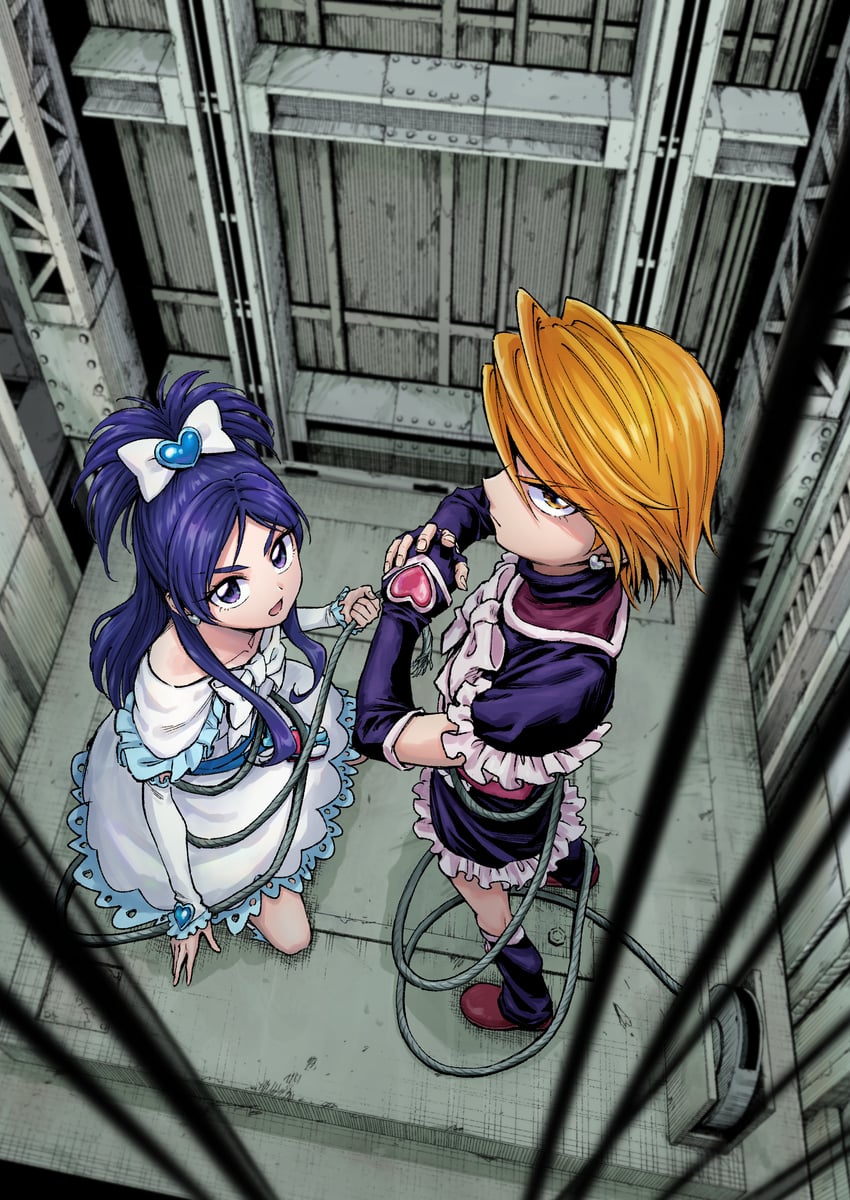 misumi nagisa, yukishiro honoka, cure black, and cure white (precure and 1 more) drawn by itou_shin'ichi
