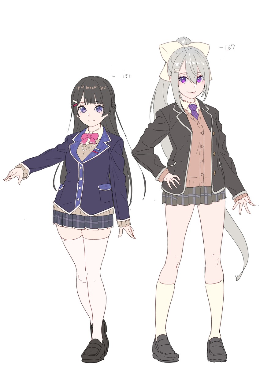 tsukino mito and higuchi kaede (nijisanji) drawn by enkyo_yuuichirou