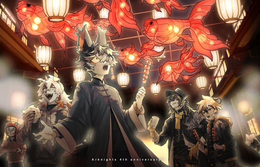 hung, waai fu, lee, aak, and jaye (arknights) drawn by mochida_(hyxm)