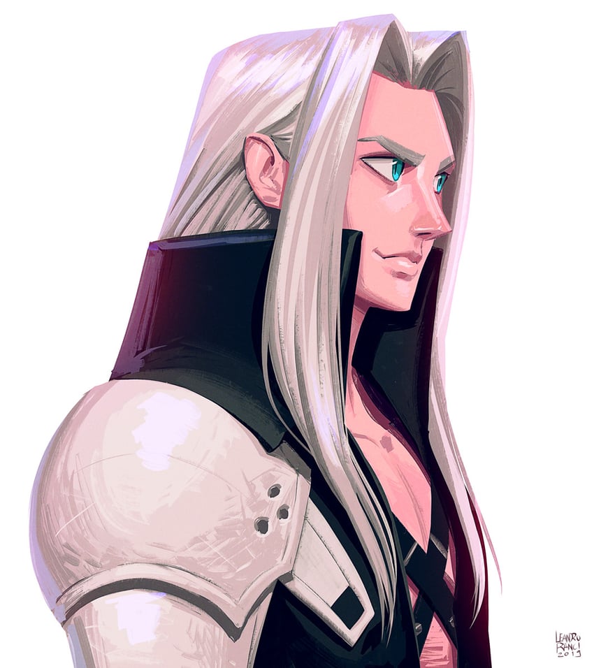 sephiroth (final fantasy and 2 more) drawn by leandro_franci