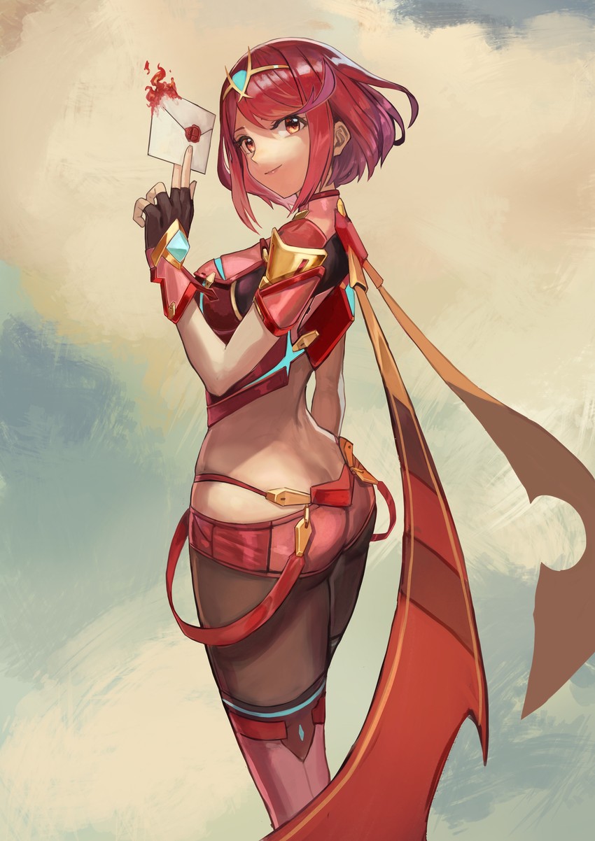 pyra (xenoblade chronicles and 2 more) drawn by suru_(seiya)