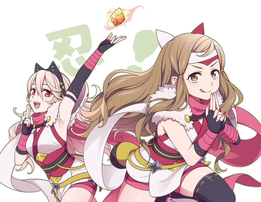 female corrin and hana (fire emblem and 2 more) drawn by hiyori_(rindou66)
