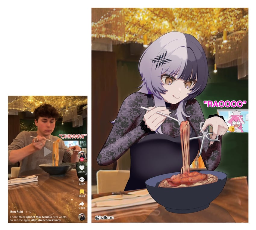shiori novella and raora panthera (hololive and 1 more) drawn by hazel_(hzlform)