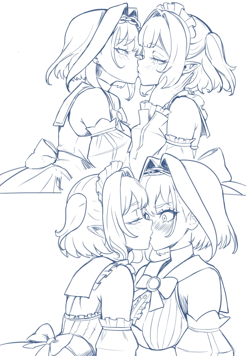 ouro kronii and mint fantome (hololive and 2 more) drawn by idolmia