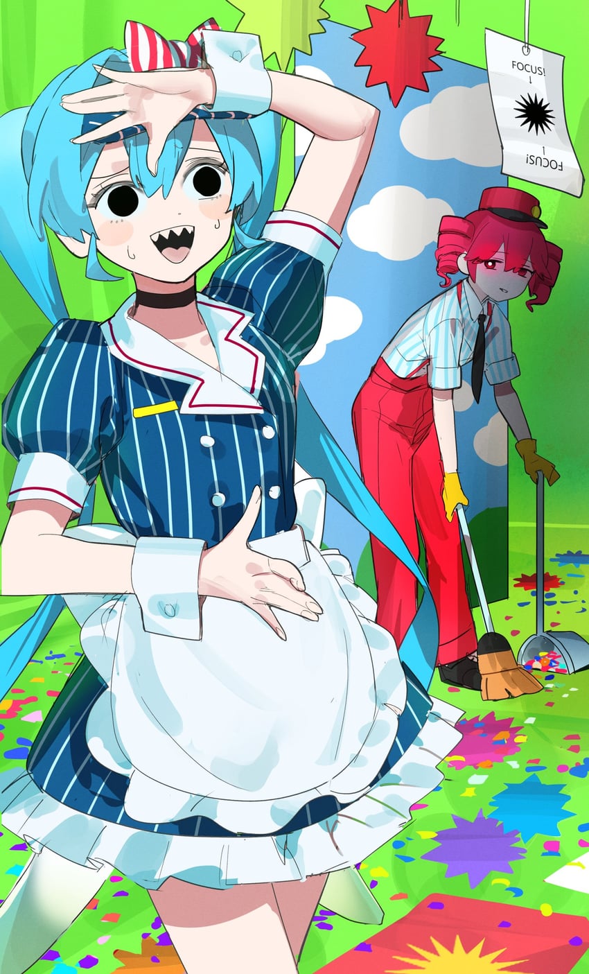 hatsune miku and kasane teto (vocaloid and 2 more) drawn by nik_ibi